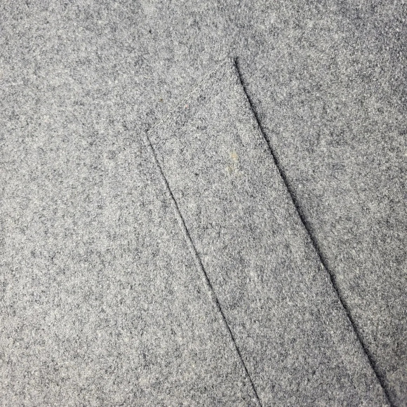 Vintage Botany 500 Gray Fleece Lined Wool Trench Coat Button Up Overcoat Pockets - Picture 4 of 16